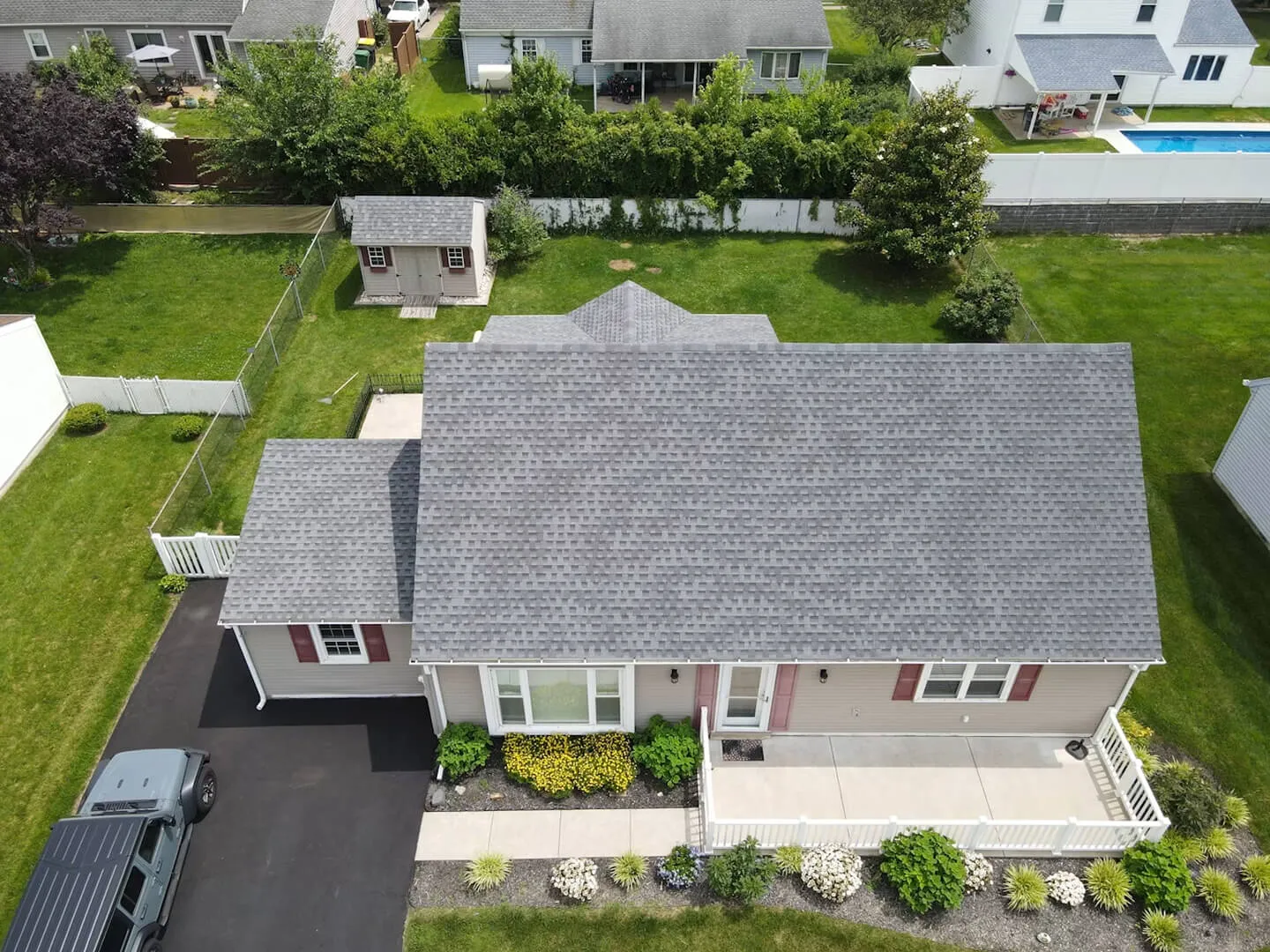Newly installed roof after Crestline replacement, project 1